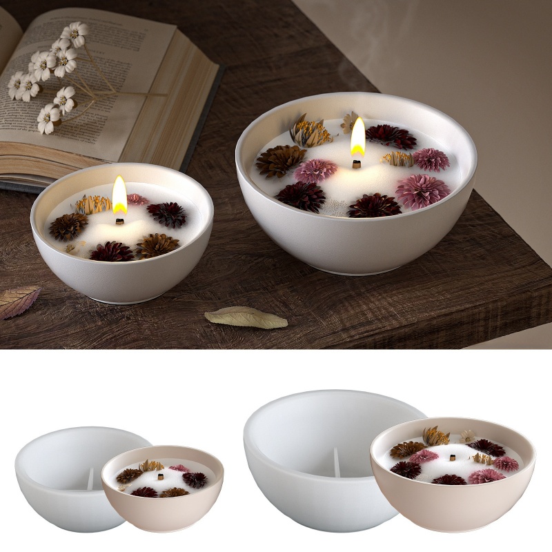 Candle Containers - وعاء شمع مستدير قالب من السيليكون