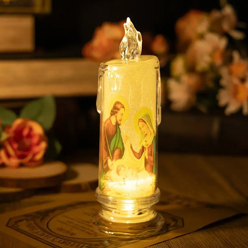 يسوع عذراء المسيح LED شمعة مصب - مراجعة Silk Candle وسعره