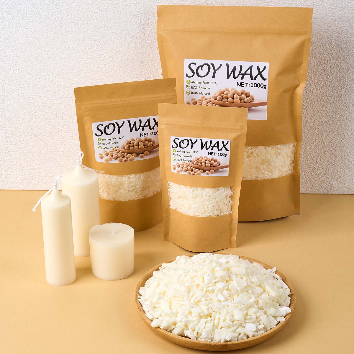 1 جنيه شمع الصويا الأبيض النقي - مراجعة Candle Making Kit وسعره
